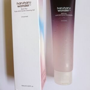 Haruharu Wonder Black Rice Triple AHA Gentle Cleansing Gel NEW K Beauty Cleanser